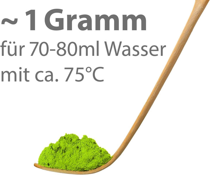 Aricola Matcha Komplett Set 5-teilig, Schale himmelblau, mit Bambuslöffel, Bambusbesen, Besenhalter
