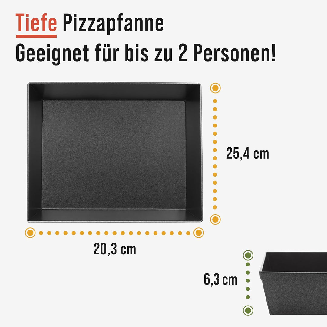 Chef Pomodoro Pizzablech – Pizza Backblech – Pizza Blech – Pizza Pan – Pizzaform rechteckig –Detroit