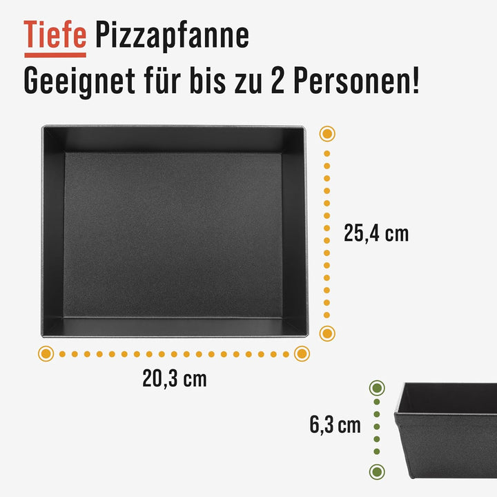 Chef Pomodoro Pizzablech – Pizza Backblech – Pizza Blech – Pizza Pan – Pizzaform rechteckig –Detroit