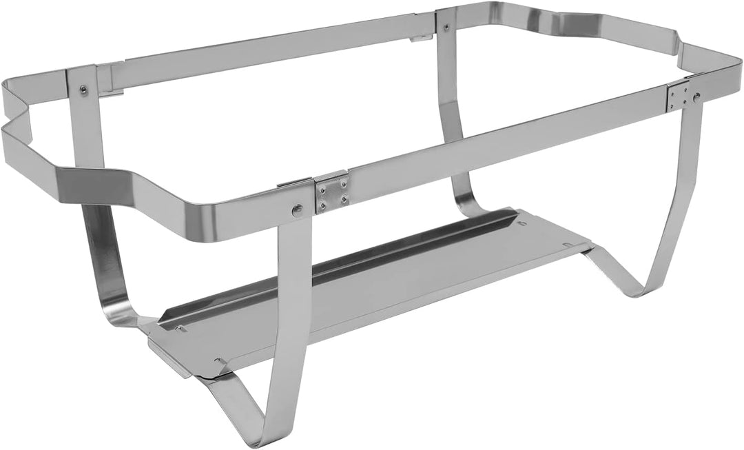 Chafing Dish, Einzelnes Fach Edelstahl Warmhaltebehälter 9.51Qt, Speisewärmer mit Klappbarer Ständer