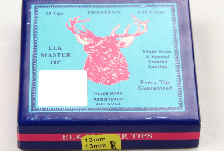 50 Stück 13 mm Leder Tweeten ELKMASTER Billard-Queue-Spitzen,