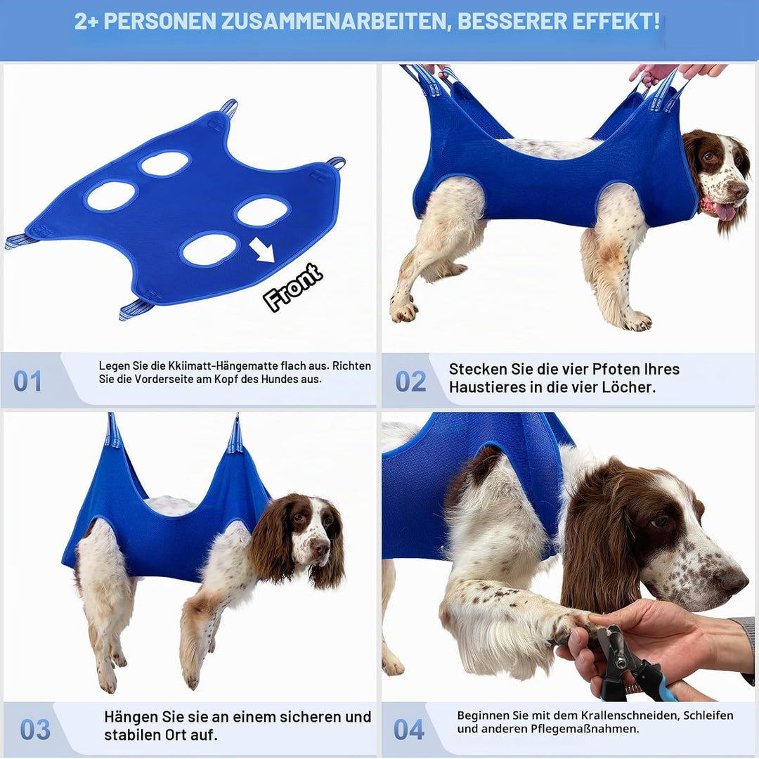 Kkiimatt 5-in-1 Haustierpflege-Hängematte, atmungsaktiv, für kleine und mittelgrosse Haustiere, Hund