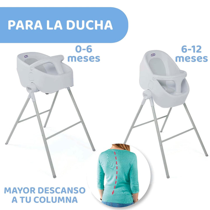 Chicco 00079117190000 Dusch/Wannensitz Bubble Nest, grau, grau