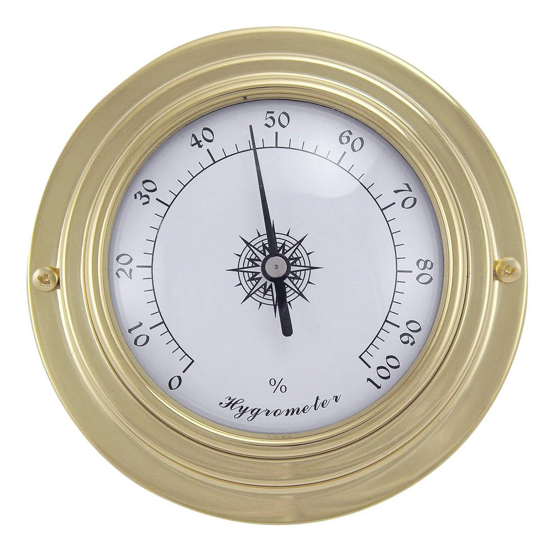 Hygrometer Messing, Ø: 9,8/6,3cm, H: 3cm