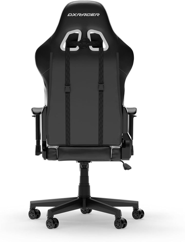 DXRacer Prince L Schwarz & Weiss PVC Leder das Orginal Gaming Stuhl, Schreibtischstuhl, Bürostuhle,