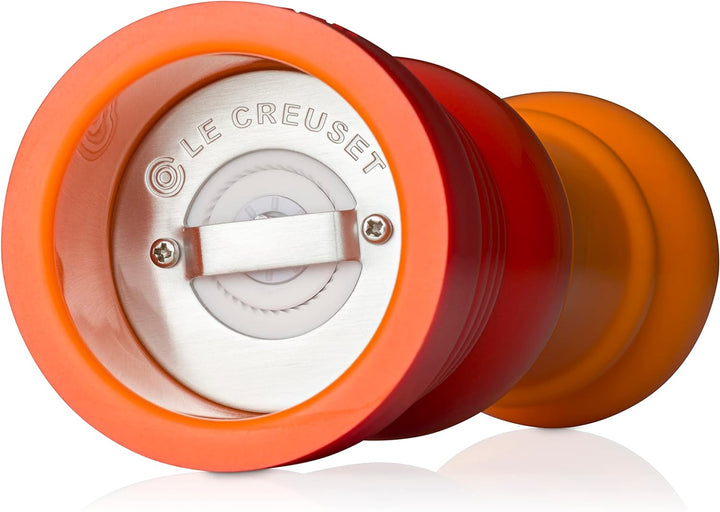 Le Creuset Pfeffermühle, ABS-Kunststoff, 6,2 x 6,2 x 20,8 cm, Keramik-Mahlwerk, Ofenrot, 96001900090
