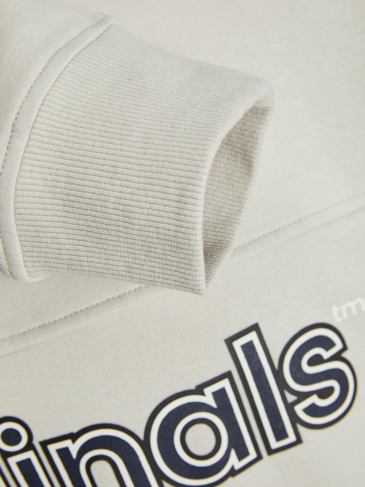 JACK & JONES Jungen Jorlakewood Sweat Crew Neck Bf Jnr Sweatshirt 140 Moonbeam/Detail:jj Print / Loo