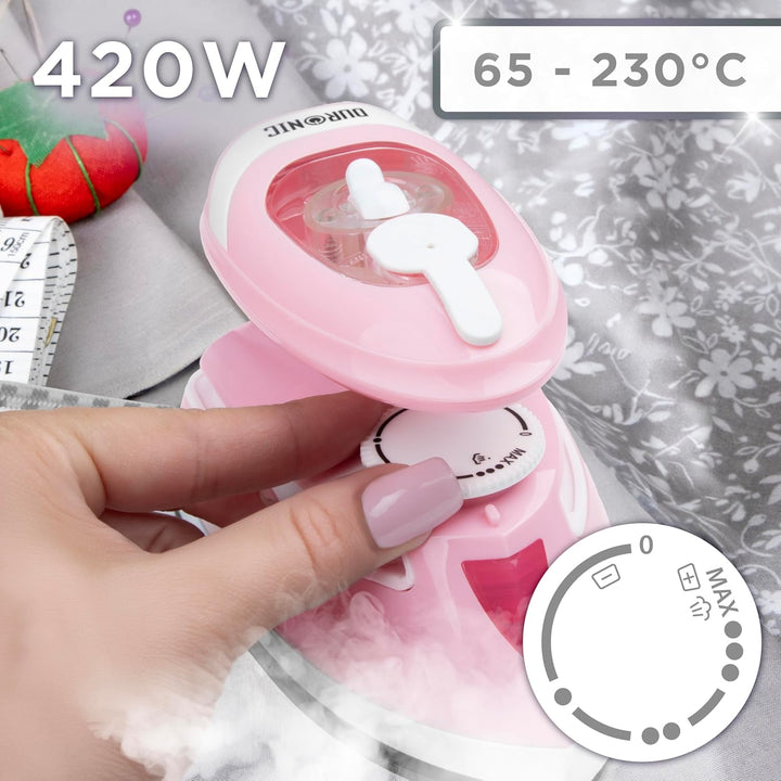 Duronic SI4 PW Mini Reisebügeleisen, 420W Mini Bügeleisen, Dampfbügeleisen 30ml Wassertank, kleines