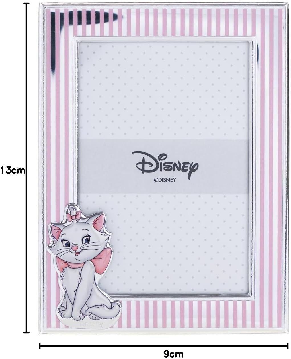 VALENTI & CO. Disney Baby - Minou Aristocats Bilderrahmen in Silber für Kinder, Geschenkidee für Tau