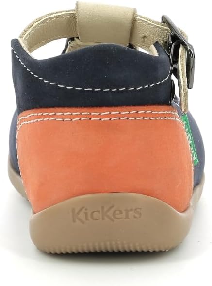 Kickers Mädchen Bonbek-2 Mary Jane Schuh, Marineblau Beige Orange