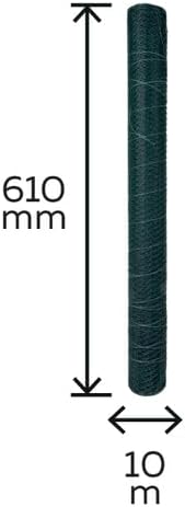 Alberts 611903 Ziergitter Deco | verschiedene Höhen | grün | Höhe 61 cm | Länge 10 m Höhe: 610 mm, H