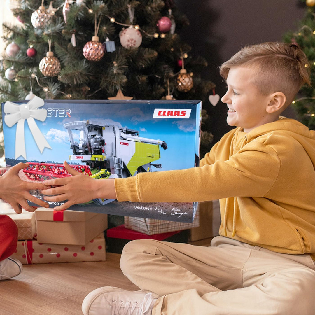 JAMARA 402873 CADA Claas Dominator 370 1:18 2,4GHz Bricks, Kinder Landwirtschaft ab 14 Jahre, RC Tec