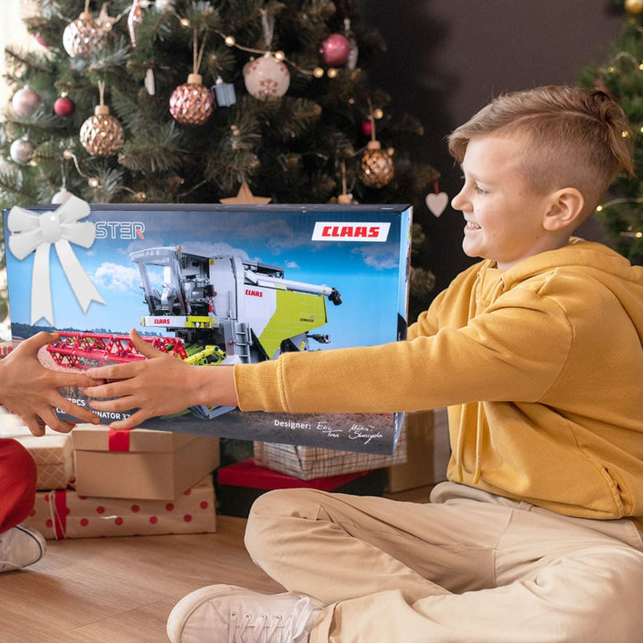 JAMARA 402873 CADA Claas Dominator 370 1:18 2,4GHz Bricks, Kinder Landwirtschaft ab 14 Jahre, RC Tec