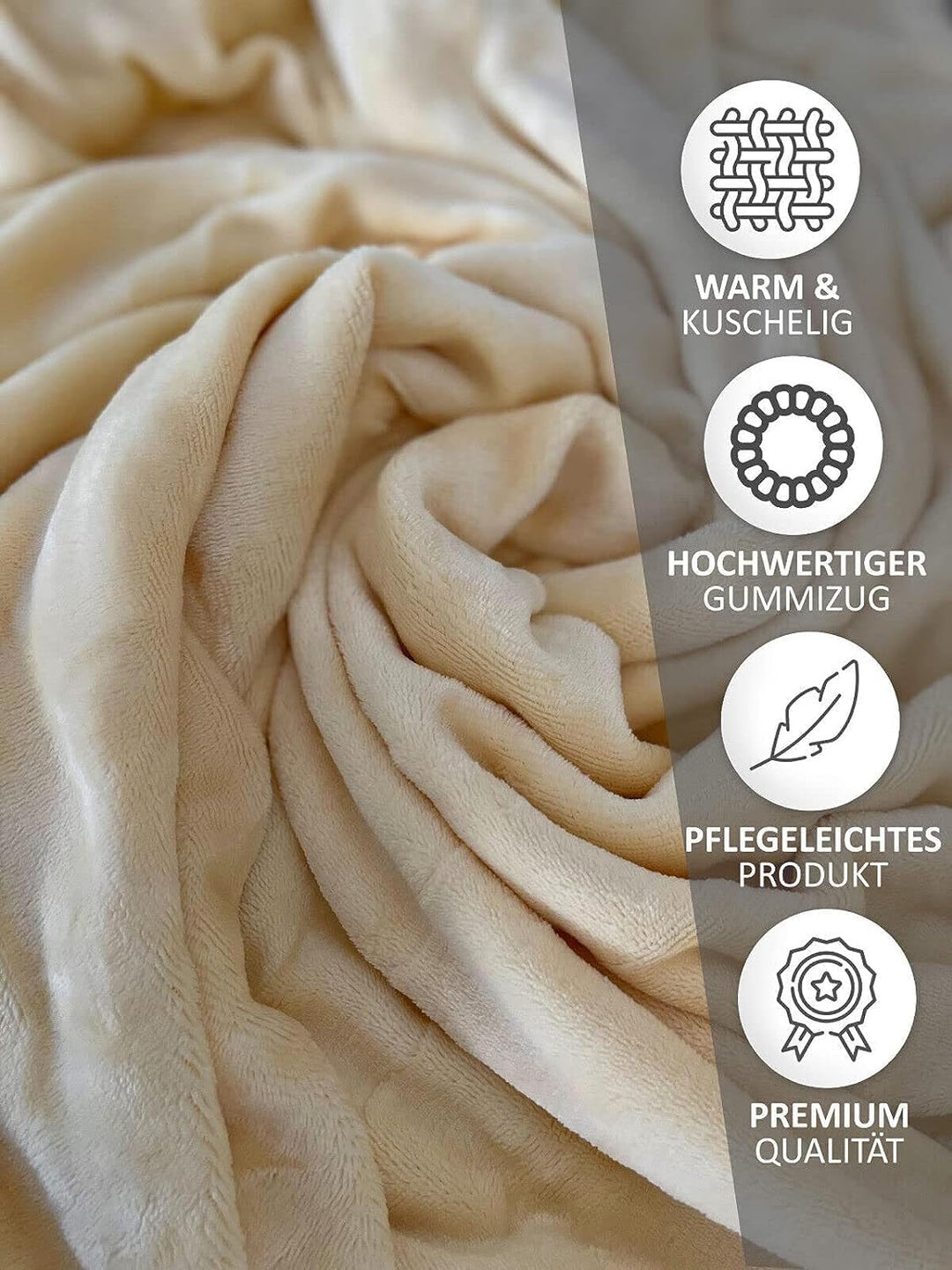 Leonado Vicenti Winter Spannbettlaken Cashmere Touch Plüsch Super Soft Weich Teddy Nicki Fleece Kusc