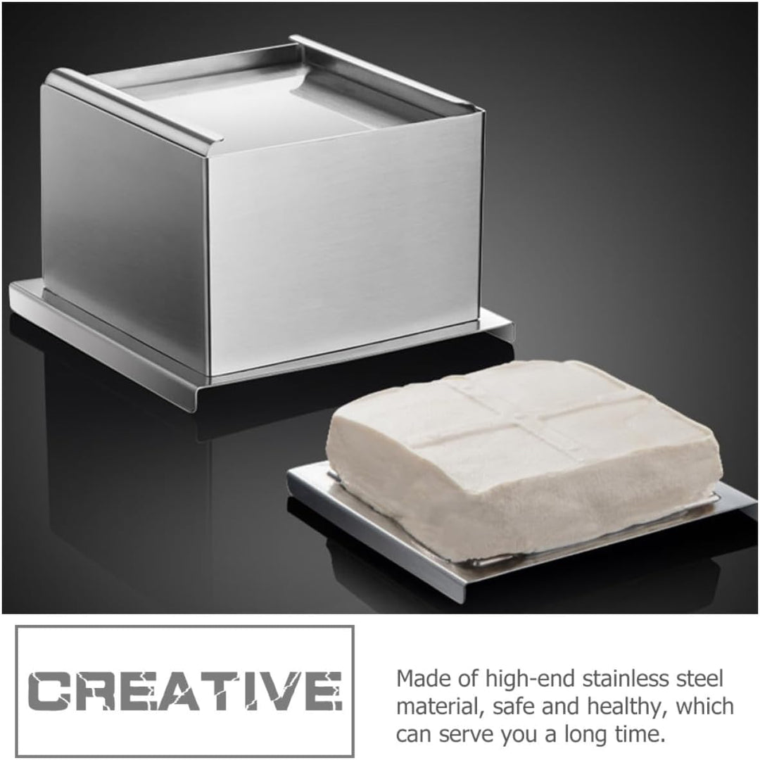 DOITOOL Tofuform aus Edelstahl 304 für Küche Praktische Tofupresse mit Einfachem Design zum Selberma
