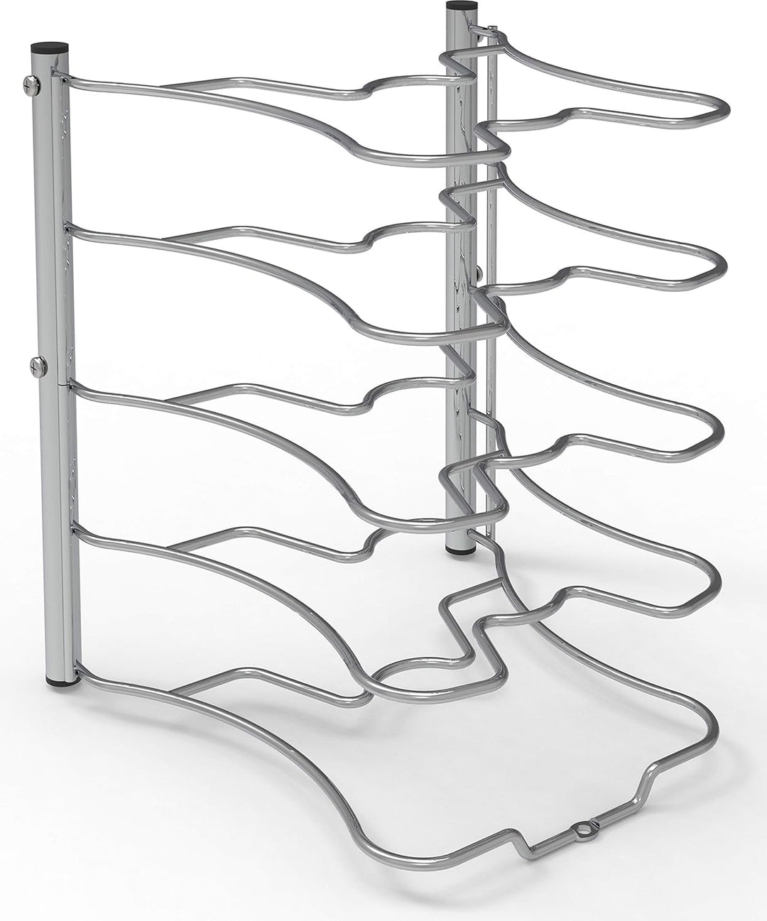 Simple Houseware Schrank, Speisekammer, Topf- und Pfannen-Organizer, Chrom Silber, Silber