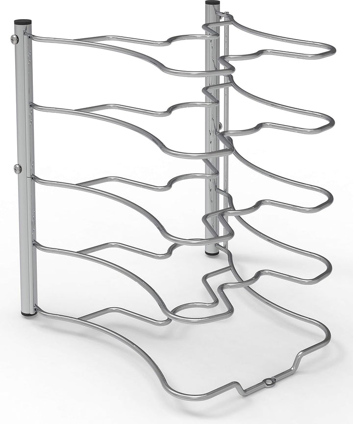 Simple Houseware Schrank, Speisekammer, Topf- und Pfannen-Organizer, Chrom Silber, Silber