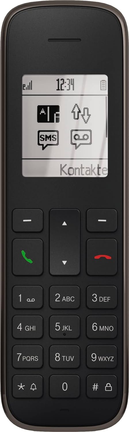 Telekom Sinus PA 207 Plus Tischtelefon und Mobilteil, schwarz Tischtelefon + Mobilteil, Tischtelefon