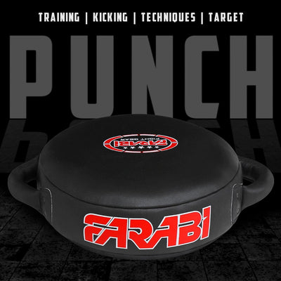 Farabi Sports Round pratzen Leder Kickboxen pratzen Kick Pad Black pratzen Boxen MMA Muay Thai Taekw