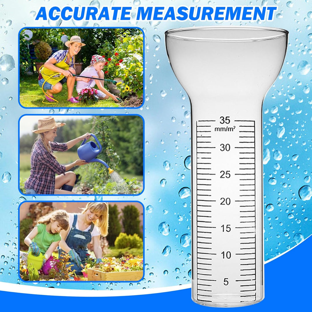 Regenmesser Frostsicher 2pcs Regenmesser Ersatzglas Freeze Proof Glas Regenmessrohr mit klaren Marki