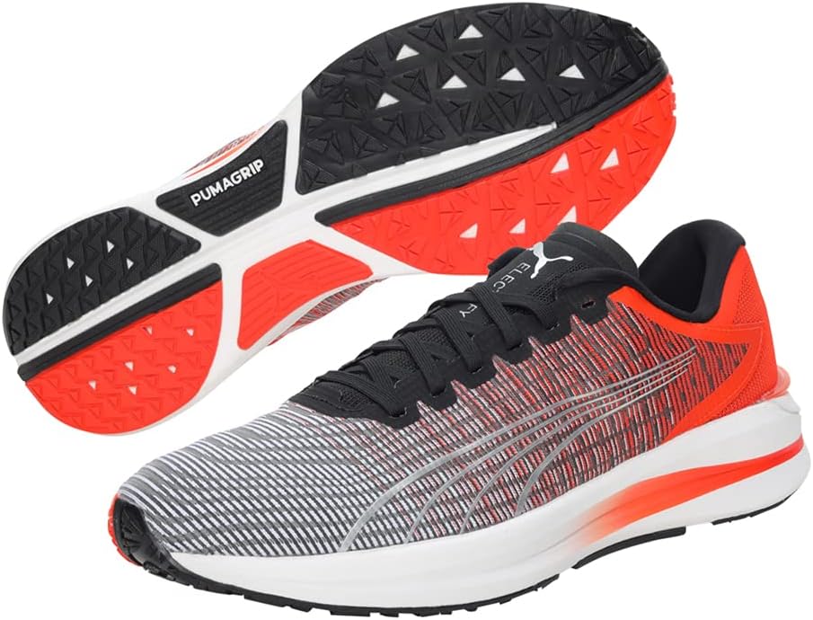 PUMA Herren Electrify Nitro Turn Laufschuh 44 EU Puma Black Metallic Silver Cherry Tomato, 44 EU Pum