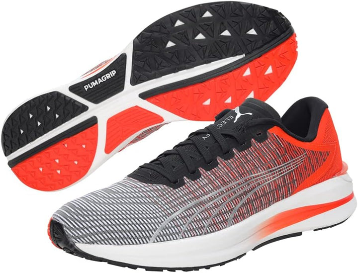 PUMA Herren Electrify Nitro Turn Laufschuh 44 EU Puma Black Metallic Silver Cherry Tomato, 44 EU Pum