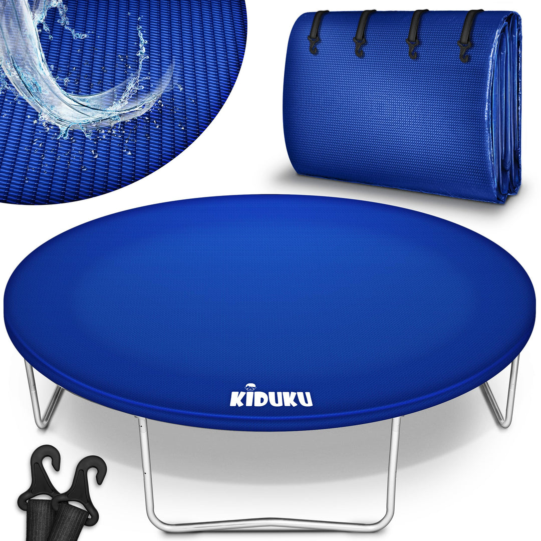 KIDUKU® Trampolin Abdeckung 244-427 cm | Outdoor Regenabdeckung Winterfest | Wetterschutzplane wette