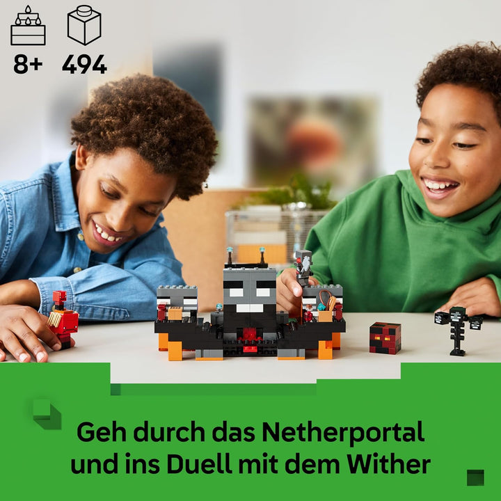 LEGO Minecraft Duell mit dem Wither - Geschenk für Junge Gamer - Merchandising für Fans - Minecraft