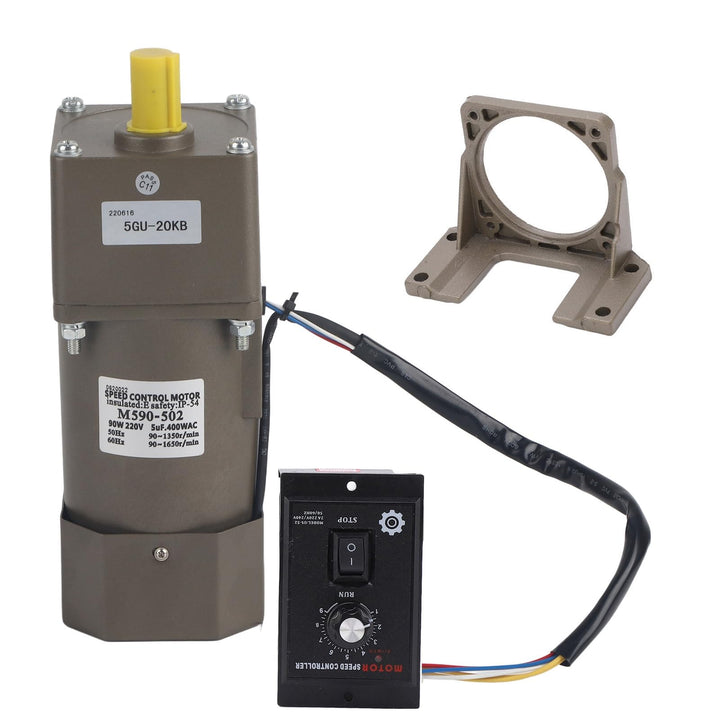 AC 220V 90W Motor mit einstellbarer Drehzahl Stufenlos regelbarer Frequenzumrichtermotor mit Getrieb