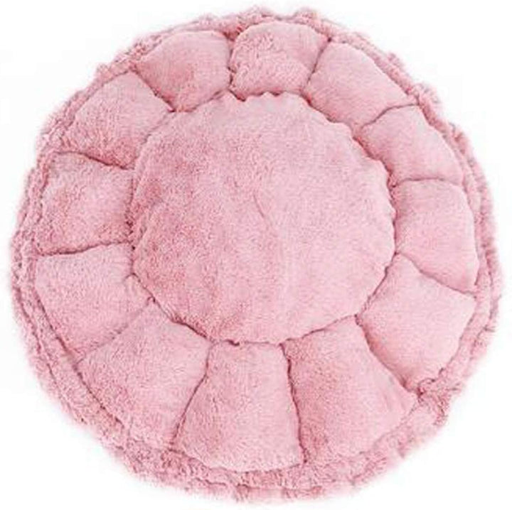 Glield Hundebett und Hundematte für Kleine Hunde und Katzen Rosa Runden PTW05, M