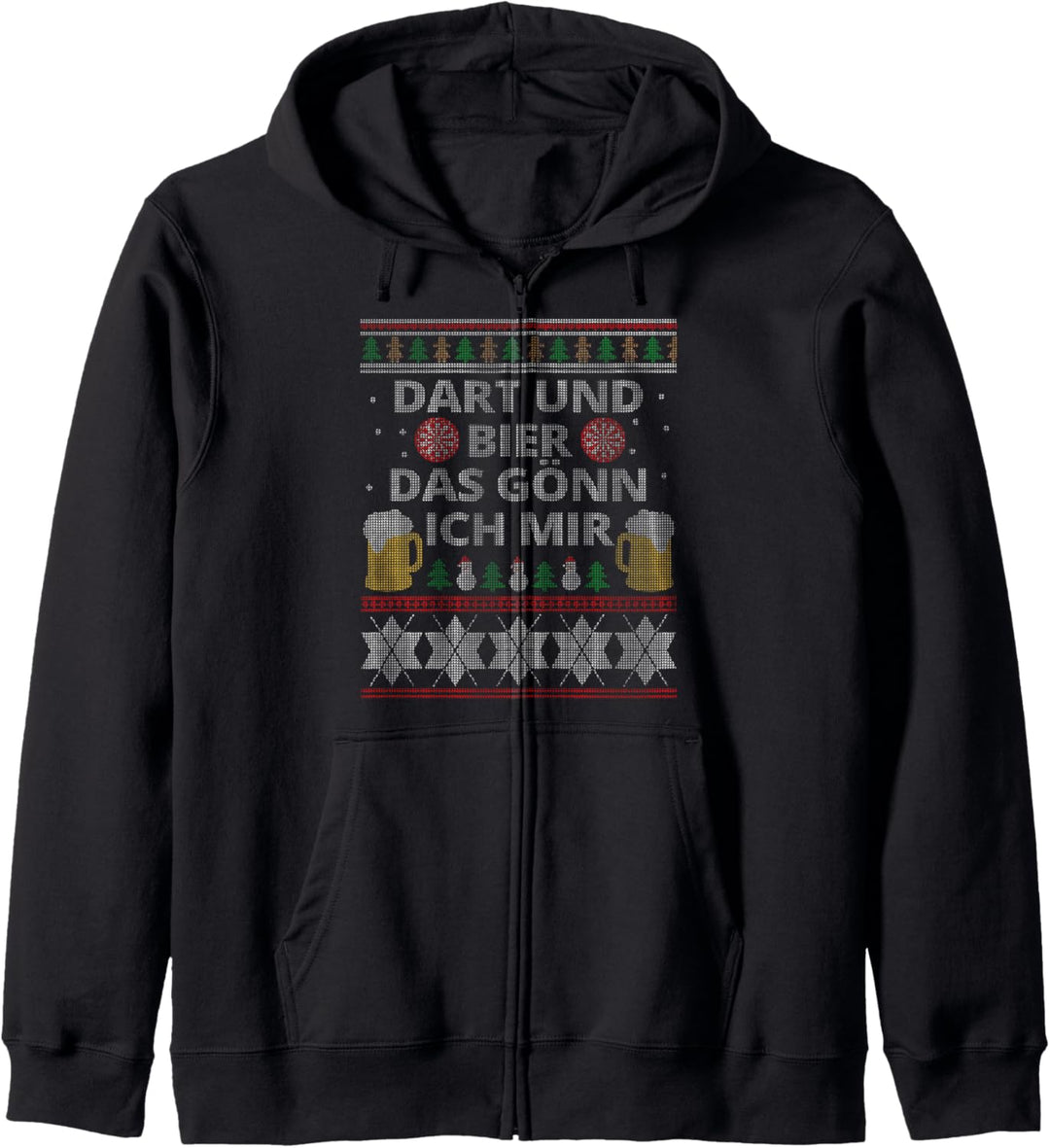 Lustiges Ugly Dart Christmas Outfit Geschenk Dartspieler Kapuzenjacke