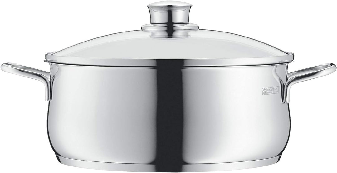 WMF Diadem Plus Kochtopf klein 16 cm, Glasdeckel, Bratentopf Induktion 1,5l, Cromargan Edelstahl pol