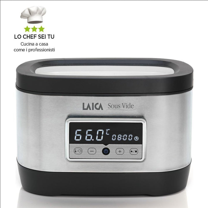 LAICA SVC200 Sous Vide Garer mit Vakuumierbeutel im Wasserbad, 700 Watt