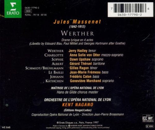 Massenet: Werther (Gesamtaufnahme), Audio-CD