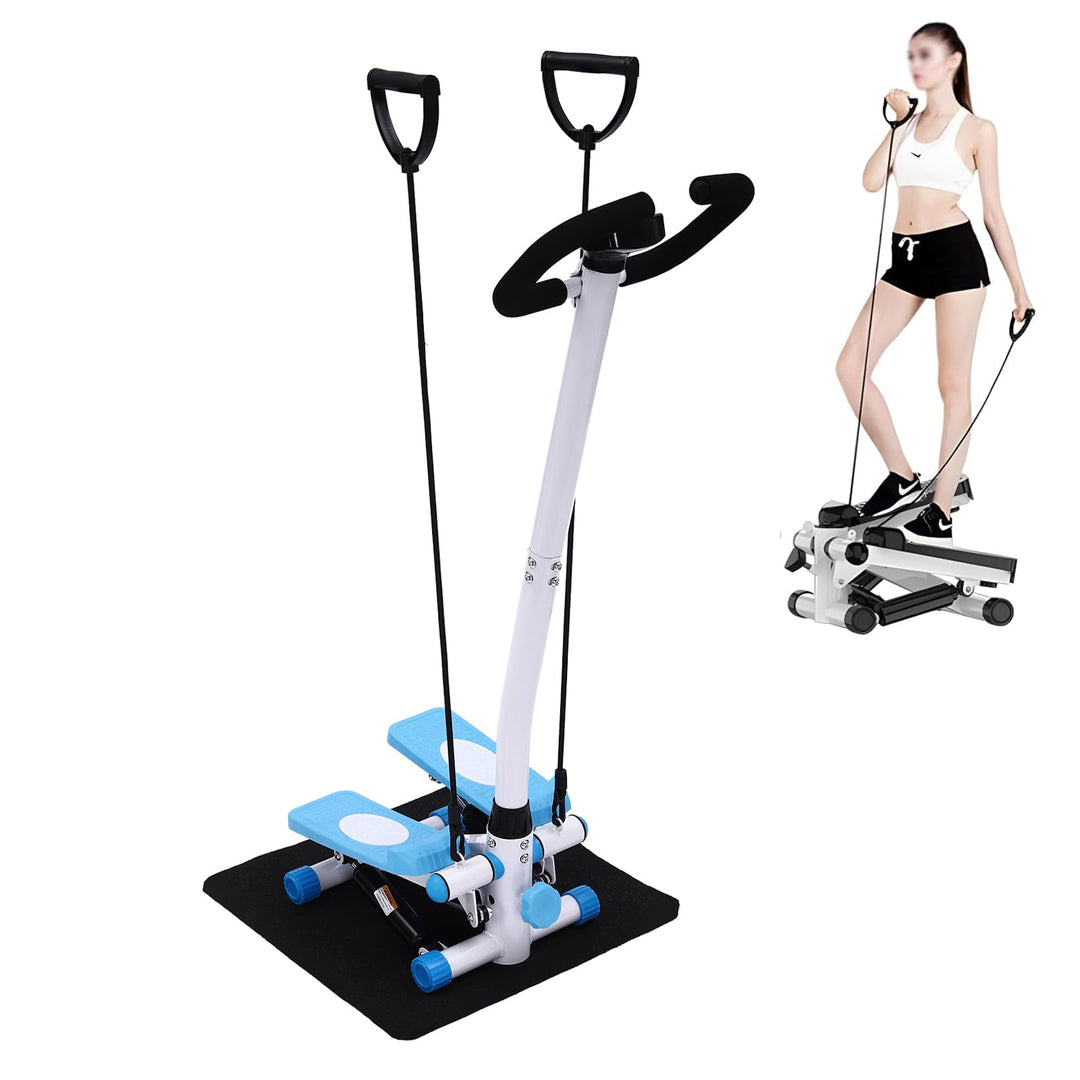 2 in 1 Fitness Swing Side Stepper mit LCD-Schirm und Handgriff, 150kg Up-Down Swing Stepper Bein Arm
