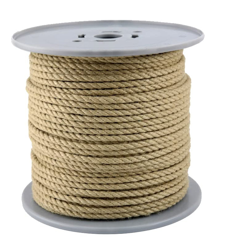 Poly-Hanfseil Kunsthanf Durchmesser 6mm - 100 Meter auf Scheibenspule - 100% Polypropylen 3 schäftig