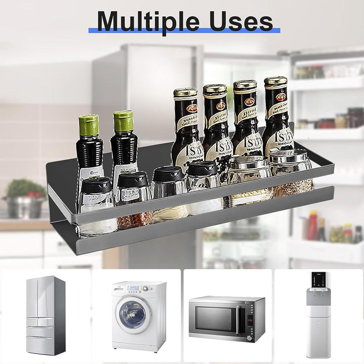 Uten Gewürzregal Kühlschrank Regal magnetisch, Gewürzhalter hängend ohne bohren Wandregal Gewürz Org