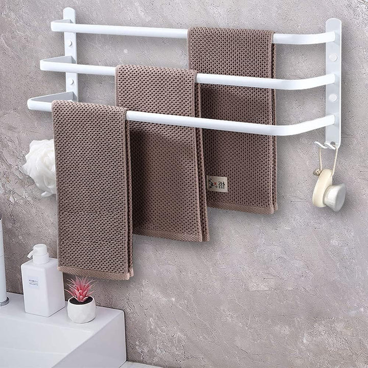 HONPHIER Handtuchhalter Bad 3 Tier Handtuchstange Badezimmer Aluminium Wand-handtuchhalter Handtuchh