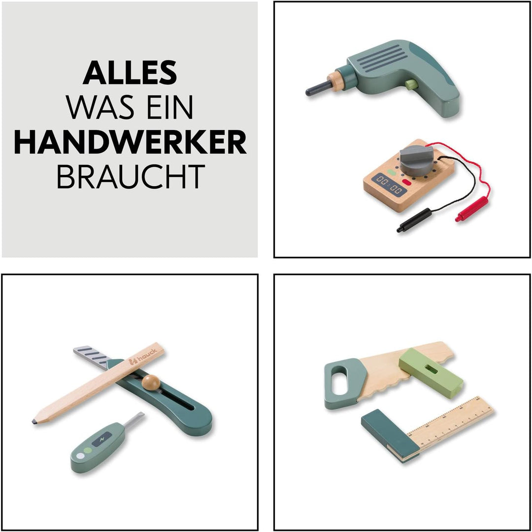hauck Learn to Work – Werkzeuggürtel für Kinder ab 3 Jahren mit Holzwerkzeug aus FSC® Zertifiziertem