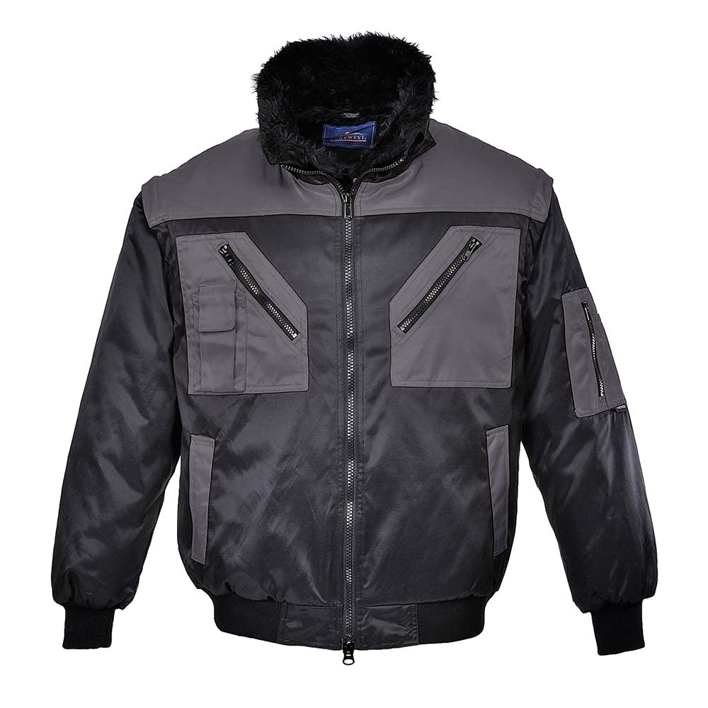 Pilot Jacket 2-Tone, colorBkGrey talla XL XL schwarz / grau, XL schwarz / grau