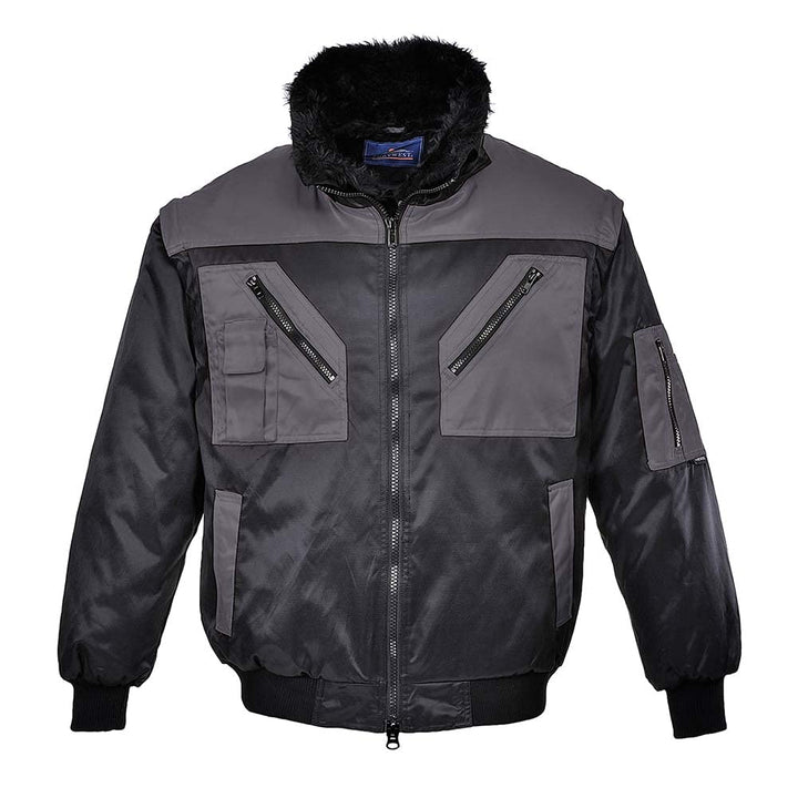 Pilot Jacket 2-Tone, colorBkGrey talla 5XL 5XL schwarz / grau, 5XL schwarz / grau