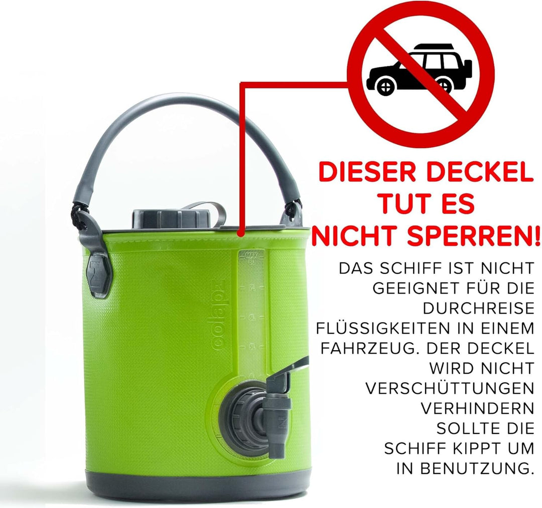 Colapz 2-in-1 Faltbarer Wasserkanister mit Hahn – BPA-freier Trinkwasserbehälter &amp; Falteimer für Cam