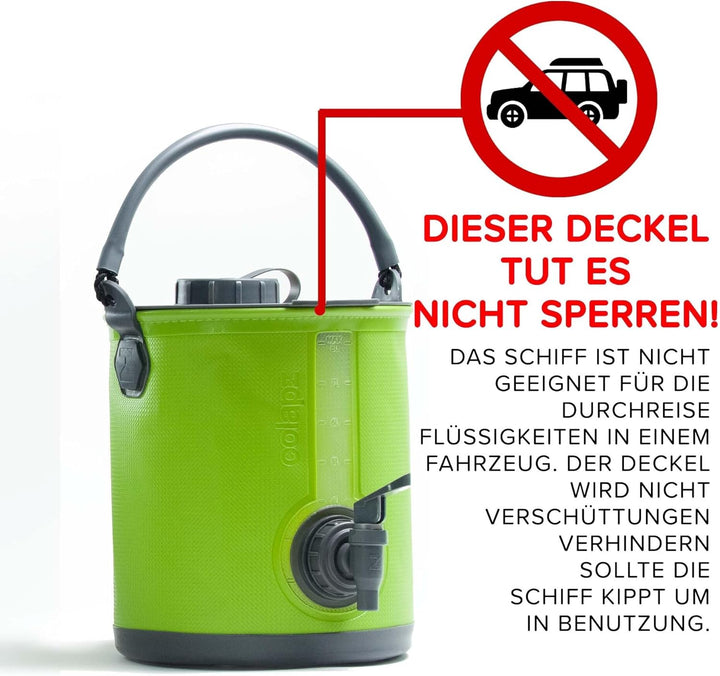 Colapz 2-in-1 Faltbarer Wasserkanister mit Hahn – BPA-freier Trinkwasserbehälter &amp; Falteimer für Cam