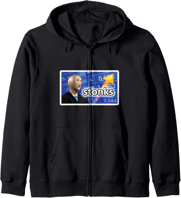 Stonks Meme Man Kapuzenjacke