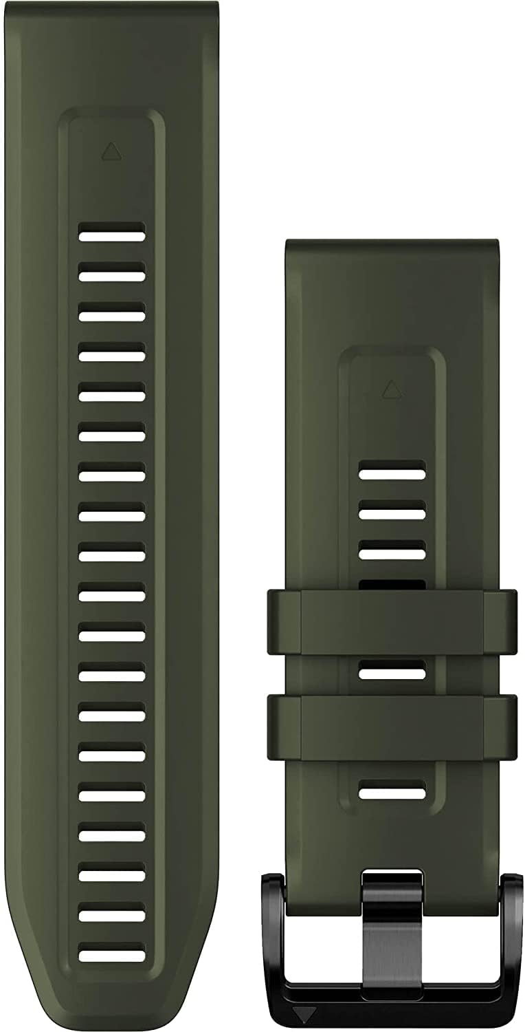 Garmin Quickfit Armband, 26mm, Silikon, Moosgrün, passend für Fenix 5X/6X/7X Serie, Enduro 1/2, Tact