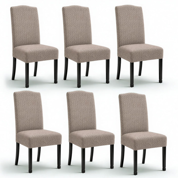 KELUINA Stretch Wasserabweisende Twill Jacquard Esszimmer Stuhlhussen Home Decor, Stuhlhussen für Es