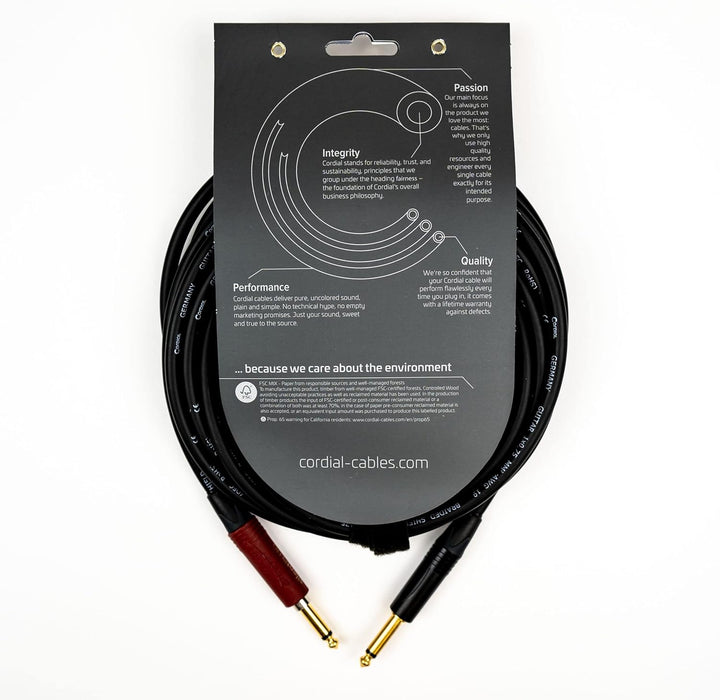 CORDIAL Kabel Gitarre jack silent 3 m Kabel INSTRUMENT Peak Silent