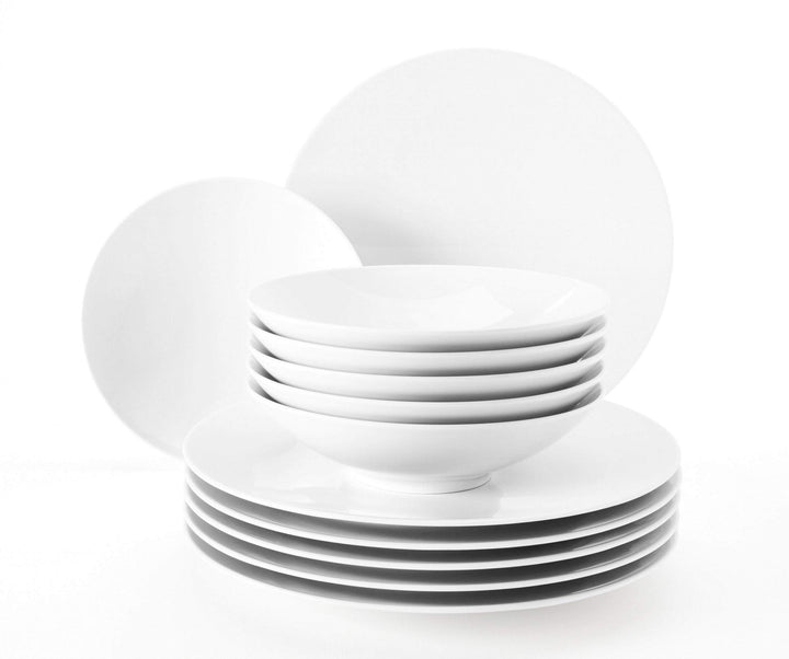 Seltmann Weiden 001.737479 Fashion weiss Tafelservice 12-teilig, Hartporzellan
