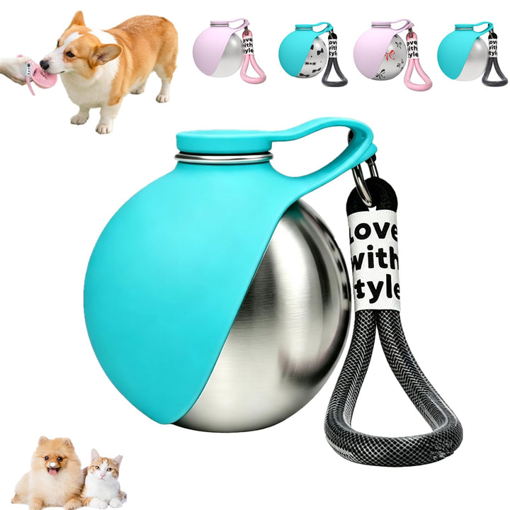 Trinkflasche Hunde Für Unterwegs, 285ml Edelstahl Hundetrinkflasche Für Unterwegs, Tragbare Auslaufs