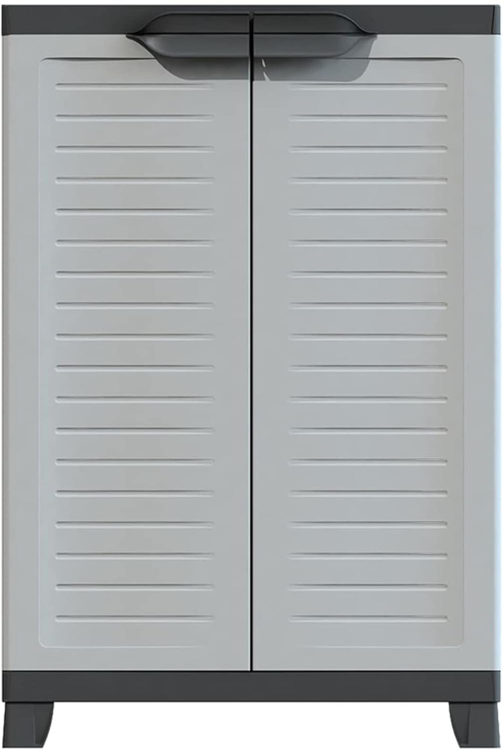 Tidyard Gartenschrank mit 2 Türen und 3 Fachböden Geräteschuppen Kunststoffschrank Spindschrank Schr